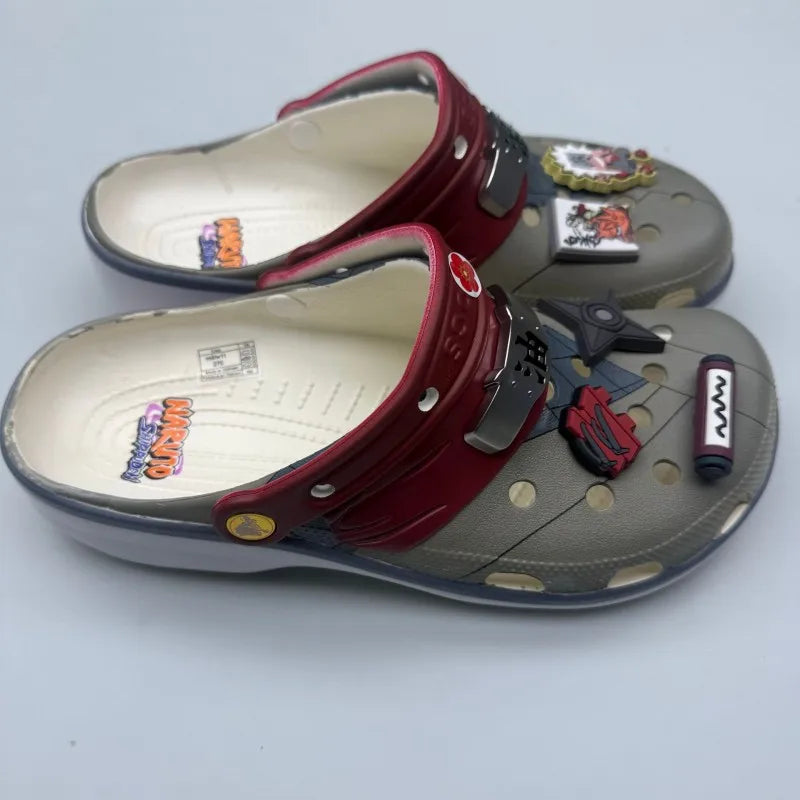 Naruto: Kakashi Itachi Anime Slippers Outdoor Travel Beach Sandals Gift Men Non-Slip Home Shoes Slipper Cartoon Sasuke Cave Shoes