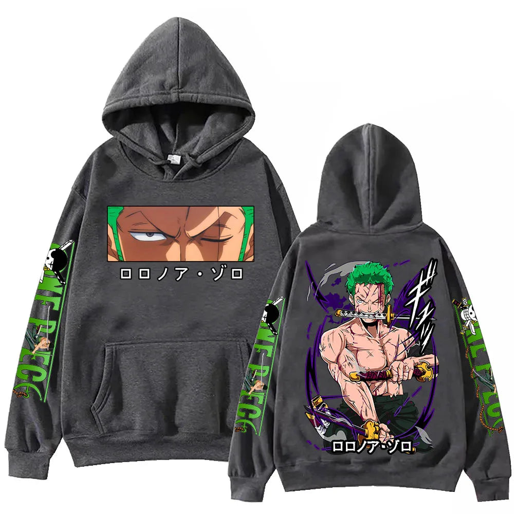 One Piece: Zoro Hoodie Harajuku Hip Hop Pullover Tops Sweatshirt Gift