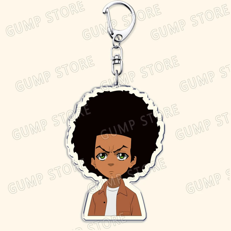 The Boondocks: Keychains for Accessories Bag Huey Riley Scarface Freeman Keyrings Jewelry Fans Gifts