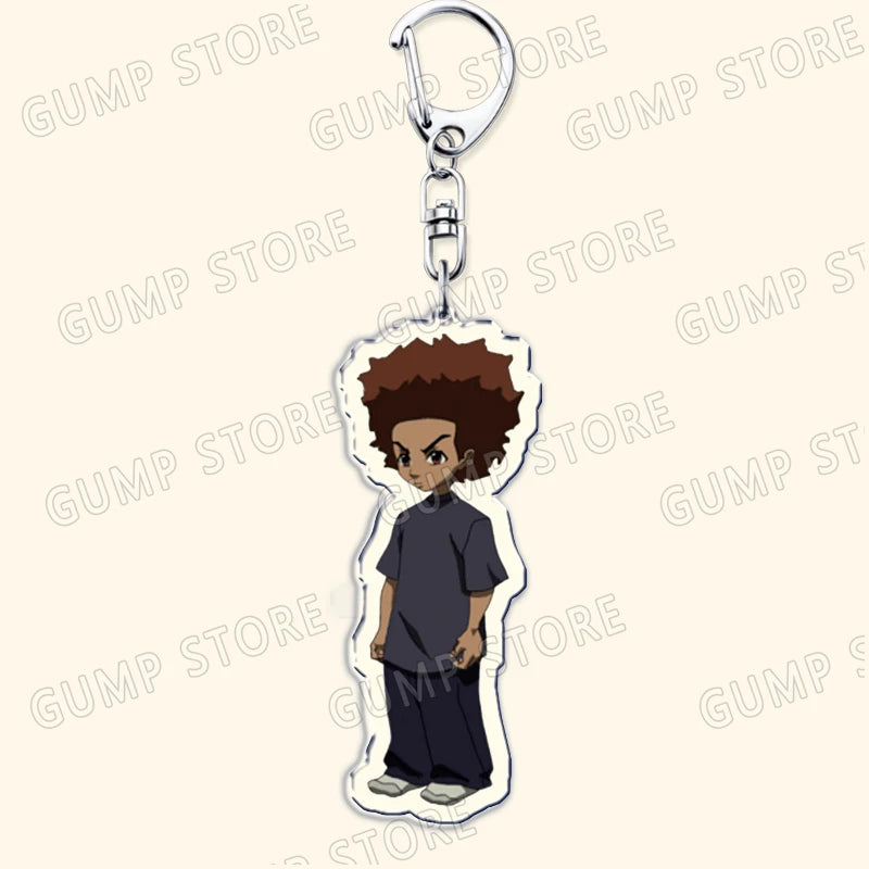 The Boondocks: Keychains for Accessories Bag Huey Riley Scarface Freeman Keyrings Jewelry Fans Gifts