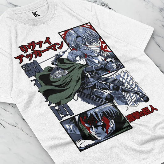 Attack on Titan Levi: Ackerman Print T-shirt Women's Men's Anime Short Sleeves Ovesized Graphics Y2k Tee T-shirt Clothing