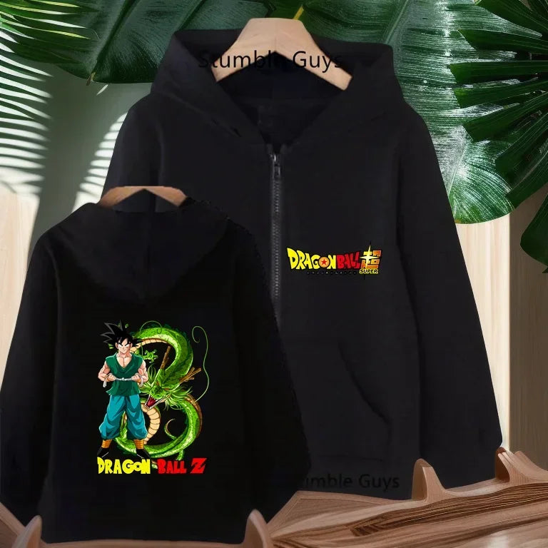 Dragon Ball Z: (KIDS) Zipper Hoodie Clothes Goku Spring Autumn Sweatshirt Children's Tops
