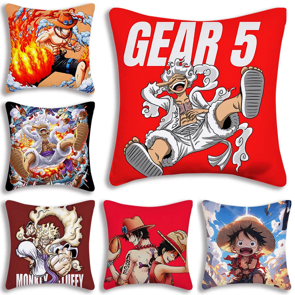 One Piece: Pillow Covers Sofa Decorative Home Double-sided Printing Short Plush Cute Cushion Cover