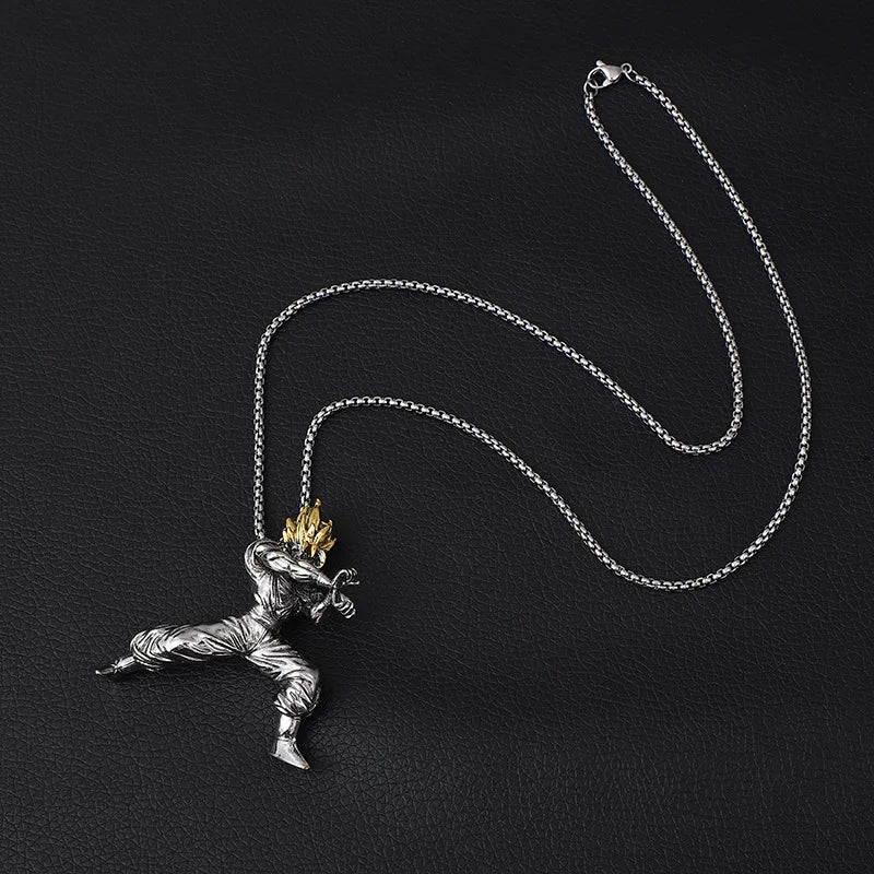 Dragon Ball Z: Super Saiyan Son Goku Alloy Electroplate Necklace Personality Pendant Hip Hop Sweater Chain Comic