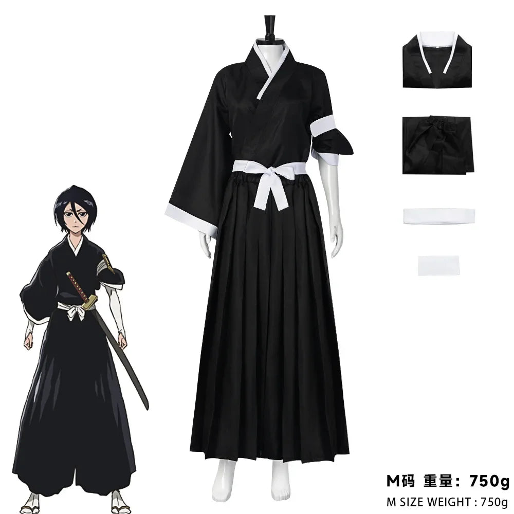 Bleach: Costume Kuchiki Rukia Cosplay Rukia Kuchiki Wigs and Kimono Uniform Sets Die Pa Clothes