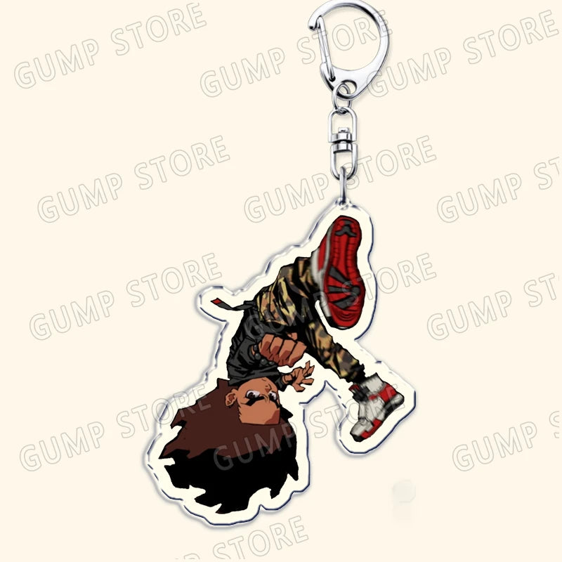 The Boondocks: Keychains for Accessories Bag Huey Riley Scarface Freeman Keyrings Jewelry Fans Gifts