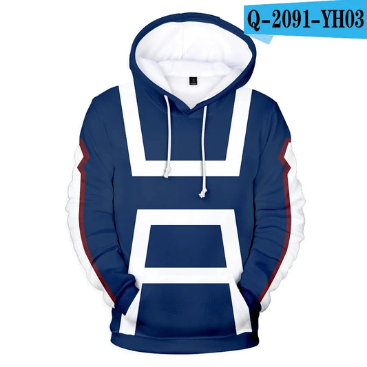 My Hero Academia: Midoriya Izuku All Might Cosplay Costume School Uniform Boku No Hero Academia 3D Print Mens Hoodies Sweatshirts