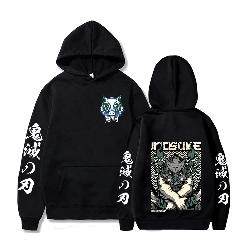 Demon Slayer: Hoodie Kamado Tanjirou Plus Size Harajuku Female Long Sleeve Streetwear Clothing