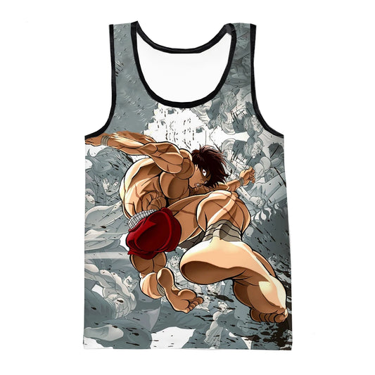 Baki The Grappler: Tank Tops Anime 3D Print Streetwear Men's Fashion Oversized Sleeveless Tank Top Fitness Gym Vest Man Clothing