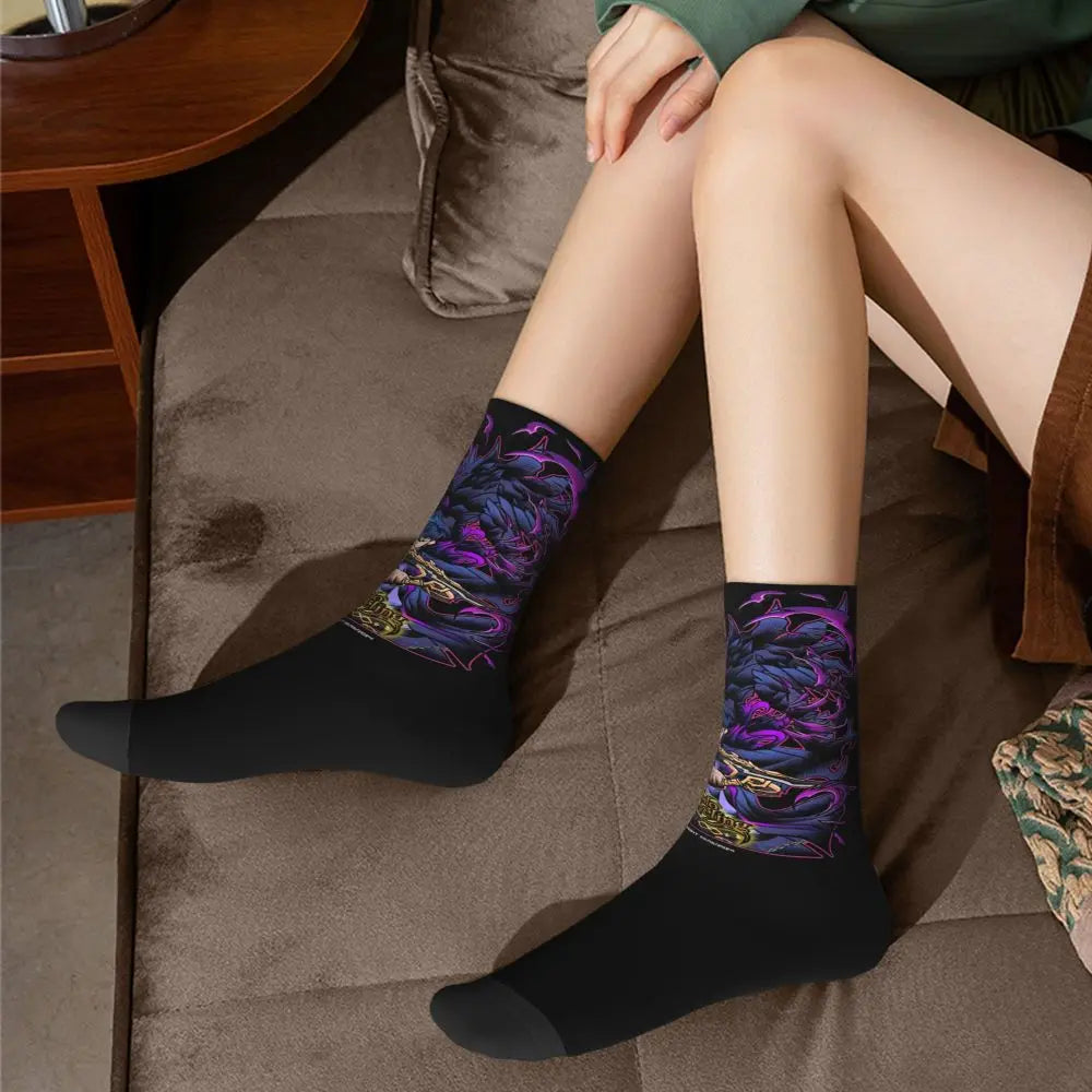 Solo Leveling: Sung jinwoo Shadow Monarch Socks,Leisure Beautiful printing Suitable for all seasons Dressing Gifts