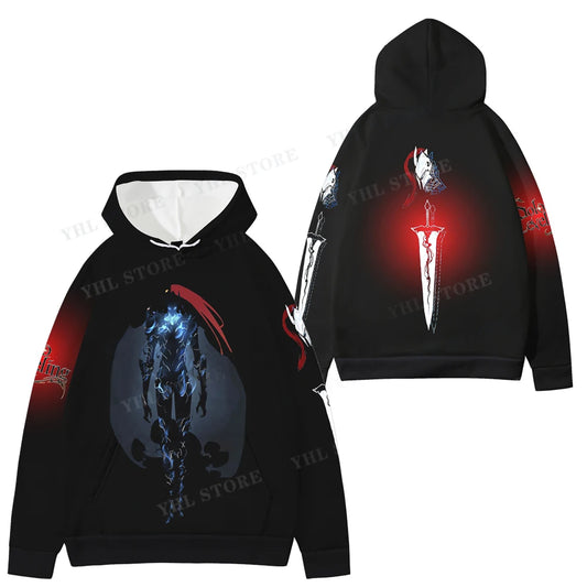Solo Leveling: Hooded Sweatshirt Hoodie For Mens 3d Print Halloween Casual Sweatshirt Streetwear Hip Hop Pullover