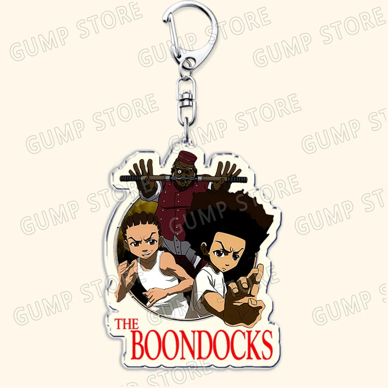 The Boondocks: Keychains for Accessories Bag Huey Riley Scarface Freeman Keyrings Jewelry Fans Gifts