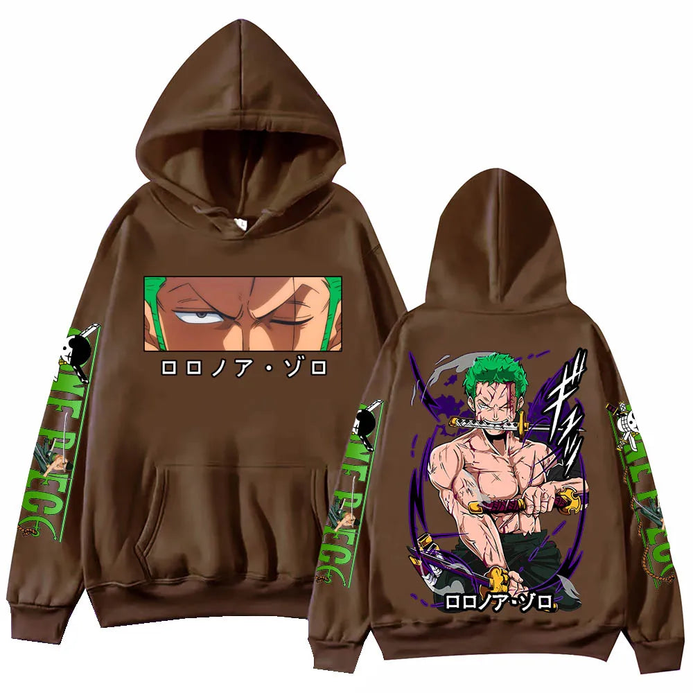 One Piece: Zoro Hoodie Harajuku Hip Hop Pullover Tops Sweatshirt Gift