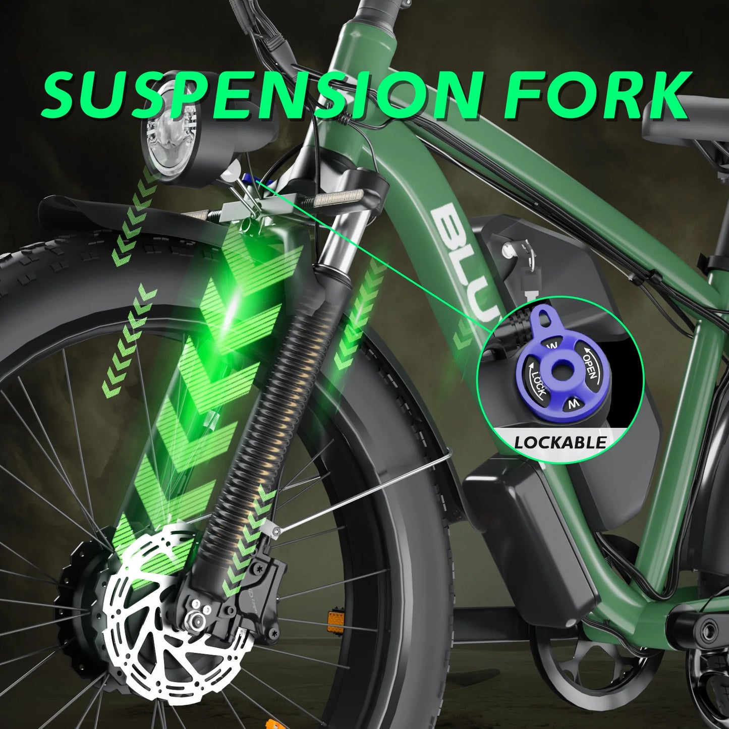 Yowamishi Pedal: BLVALL B1 48V 2000W Full Suspension E-Bike CE Certified 26 Inch Fat Tires Hidden Dual Battery Snow Beach Electric Bicycle