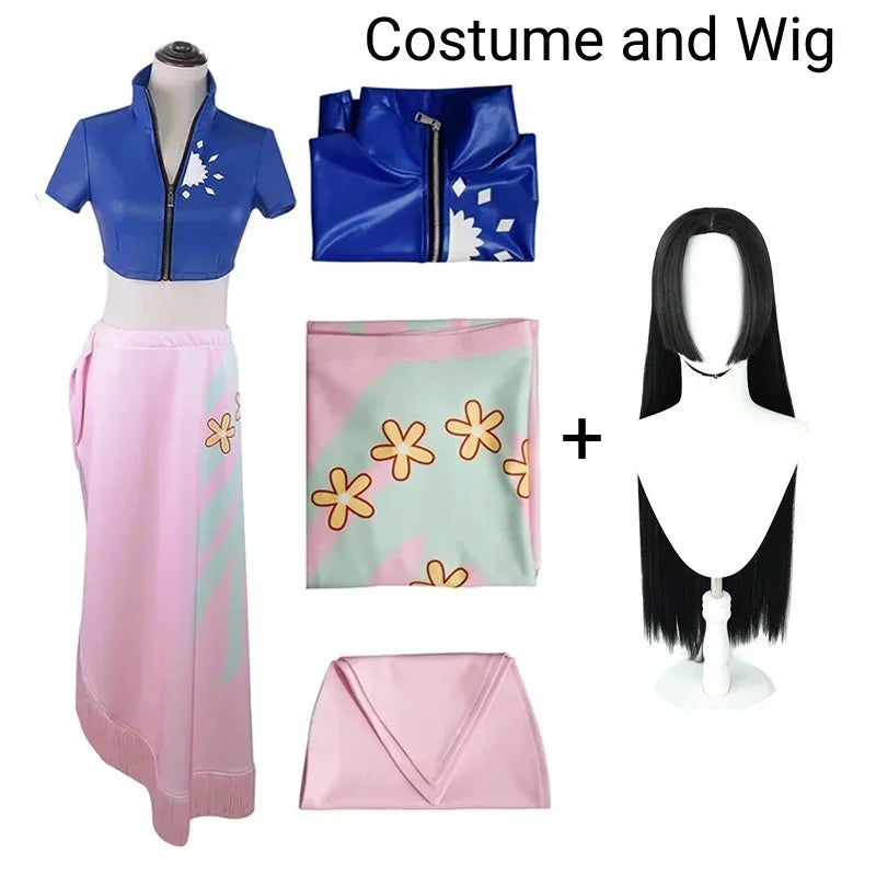 One Piece: Anime une pièce Nico Robin Cosplay Costume haut et Wrap Skirfor femmes une pièce Anime Nico Robin tenue robe