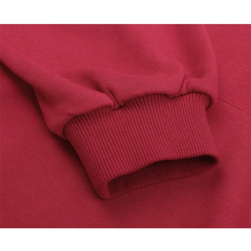 One Piece: DAZCOS Luffy Red Hoodie Polyester Luffy Printed Hoodie Cosplay Men Red Hoodie Pullover Costume with Pocket Daily Casual Wear