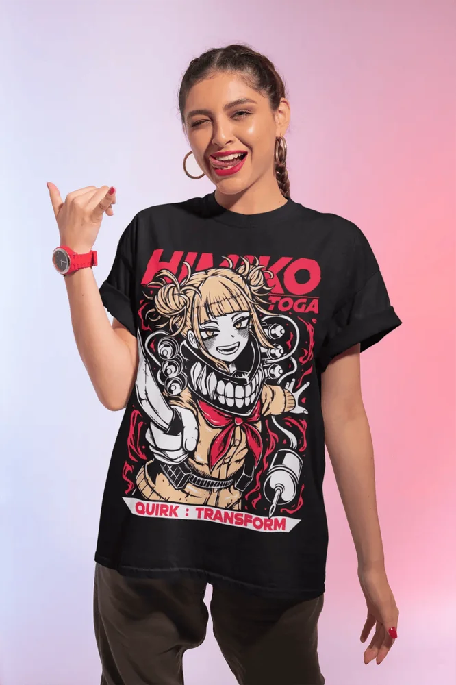 My Hero Academia: Himiko Toga T-Shirt HERO Izuku Midoriya Kawaii Shirt All Size