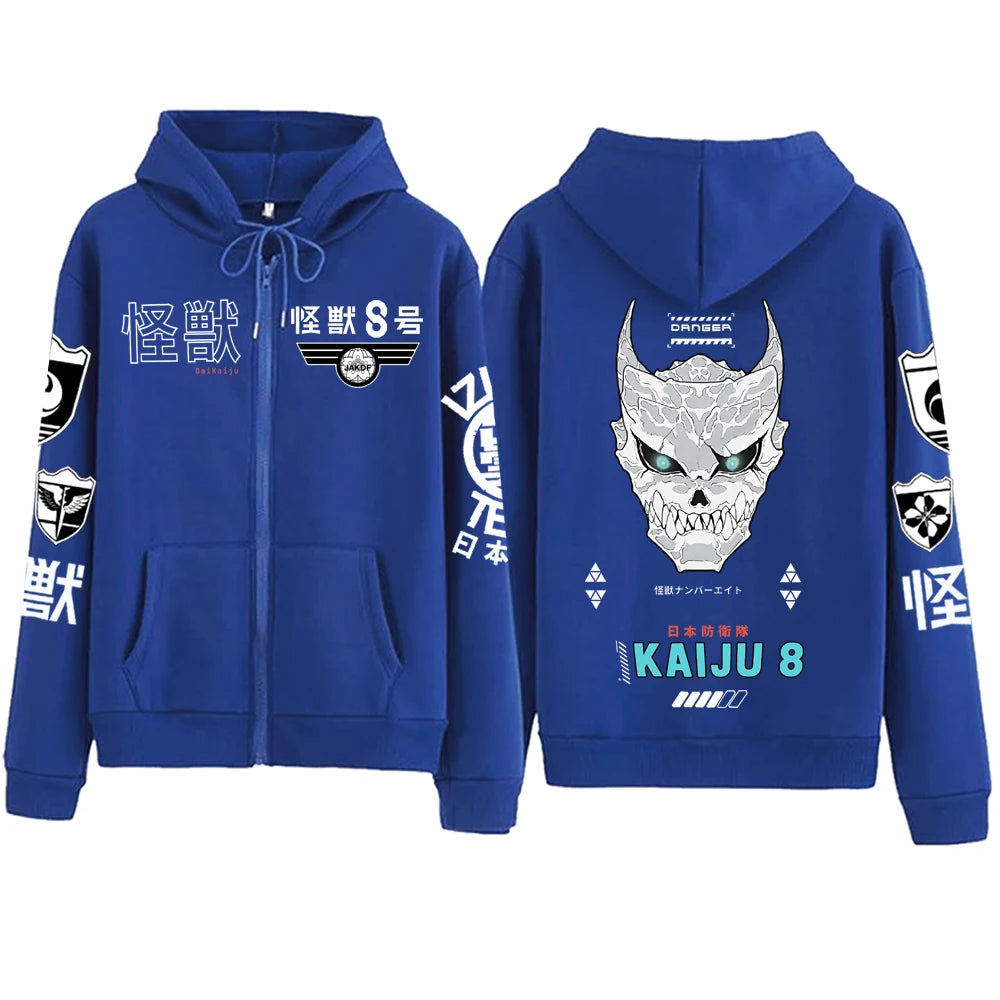 Kaiju No 8: Zipper Hoodie Harajuku Hip Hop Pullover Tops Sweatshirt