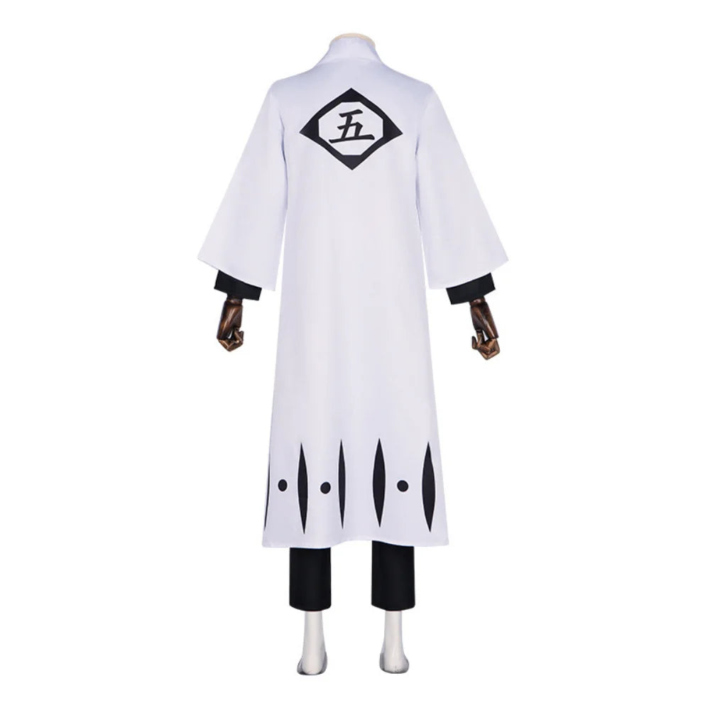 Bleach :Aizen Sousuke Cosplay Costume Wig Sets Bleach Thousand Year Blood War Gotei 13 Team 5 Captain Robe Kimono Outfits