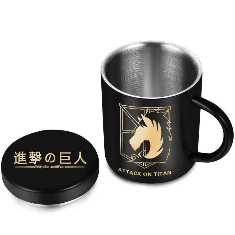 Attack on Titan: peripherals 304 stainless steel mug two-dimensional creative cartoon wings of freedom water cup gift