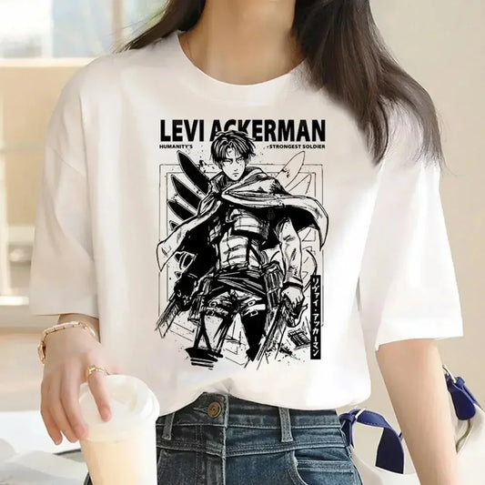 Attack on Titan: Graphic Print Harajuku T Shirt Casual Fashion Short Sleeve T-Shirt Women Graphic T Shirts