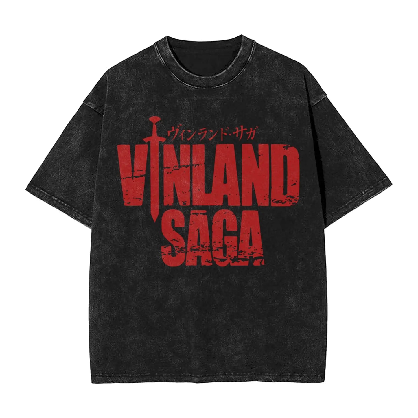 Vinland Saga: T Shirt Hip Hop Washed 100% Cotton Oversize T-Shirts Streetwear Summer Tee Shirt