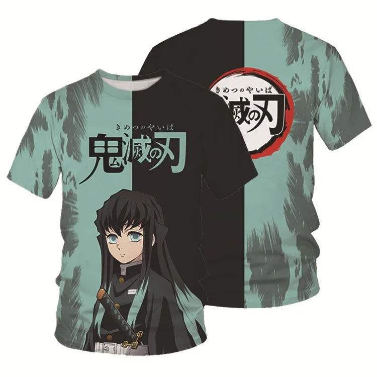 Demon Slayer: Kamado Tanjirou T shirt 3D Short Sleeve Y2k Tees