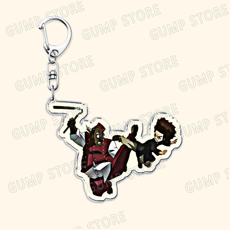 The Boondocks: Keychains for Accessories Bag Huey Riley Scarface Freeman Keyrings Jewelry Fans Gifts