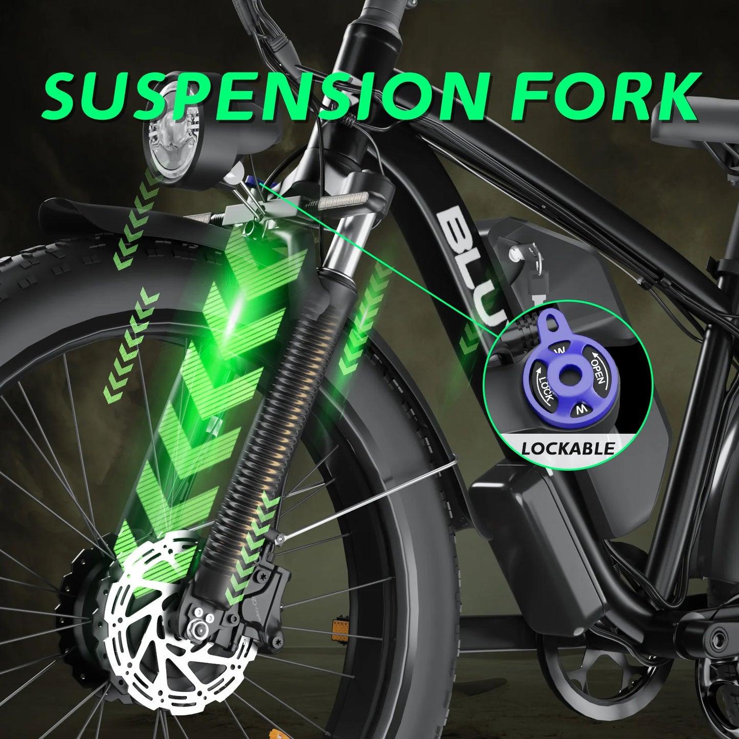 Yowamishi Pedal: BLVALL B1 48V 2000W Full Suspension E-Bike CE Certified 26 Inch Fat Tires Hidden Dual Battery Snow Beach Electric Bicycle