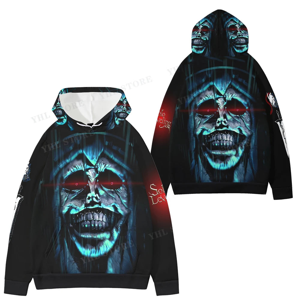 Solo Leveling: Hooded Sweatshirt Hoodie For Mens 3d Print Halloween Casual Sweatshirt Streetwear Hip Hop Pullover