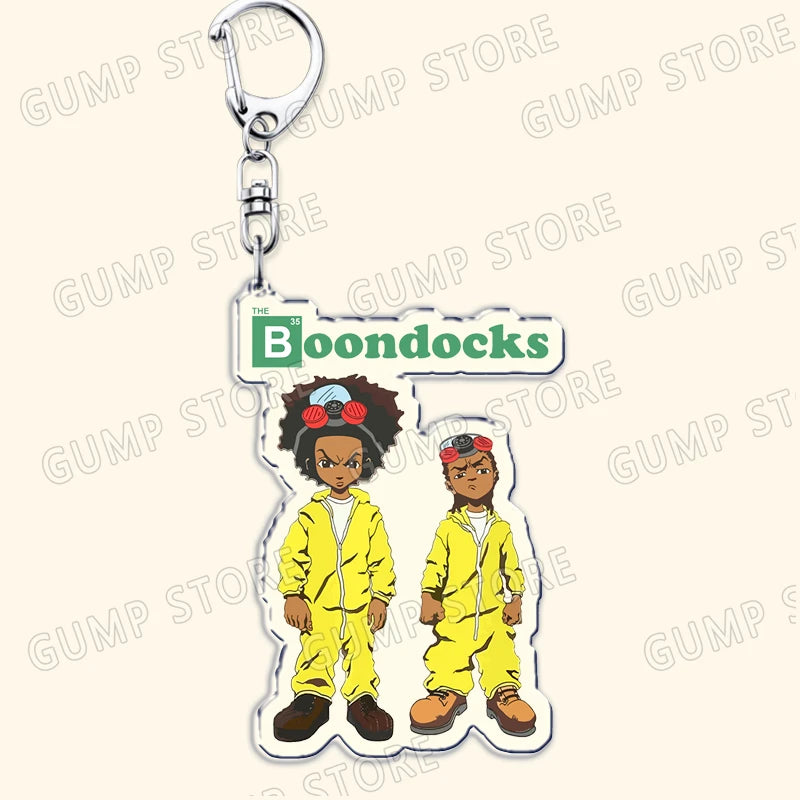 The Boondocks: Keychains for Accessories Bag Huey Riley Scarface Freeman Keyrings Jewelry Fans Gifts