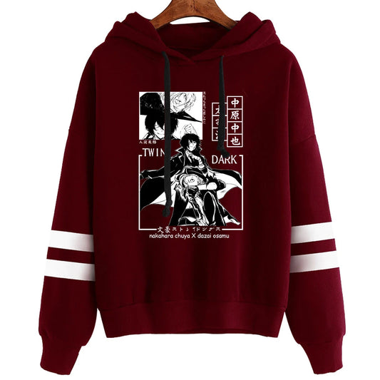 Bungo Stray Dogs: Hoodie Unisex Pocketless Sleeve Sweatshirt Men Women's Hoodie Harajuku Streetwear Japanese Manga