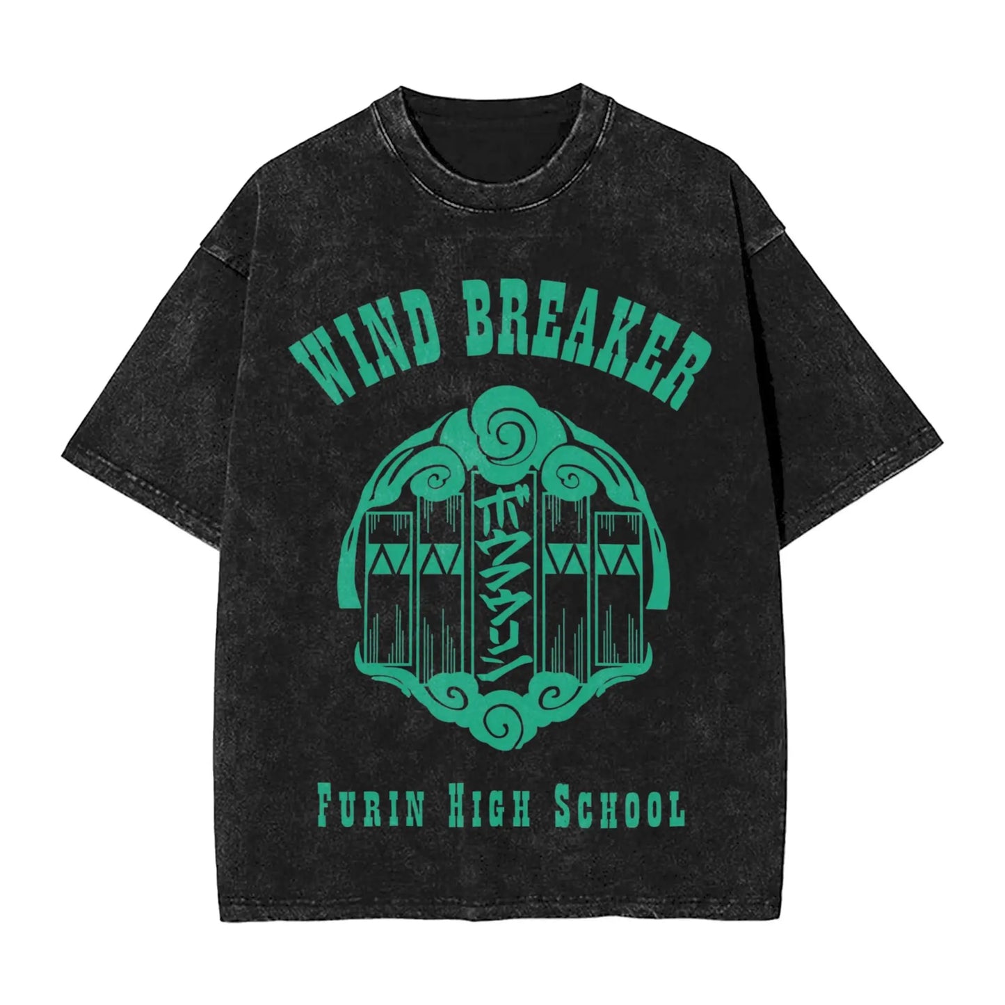 Wind Breaker: Jo Togame Washed T Shirt Novelty Harajuku Oversize Tee T-Shirts 100% Cotton