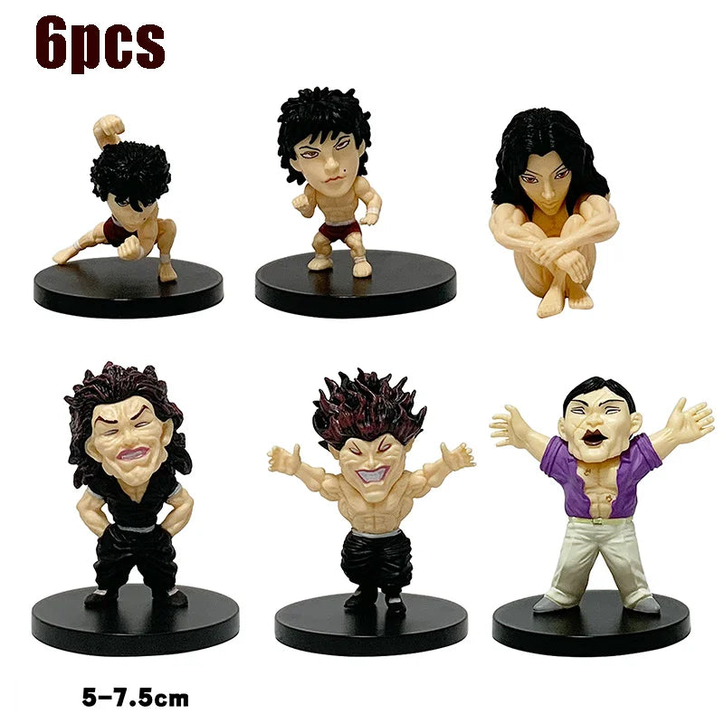 Baki the Grappler: Hanma baki Hanma Yujirō Hanayama Kaoru Jack Hanma Action Figure Model Collection Toys 22CM