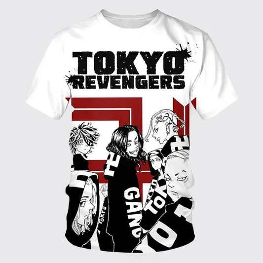 Tokyo Revengers: 3D Printed Unisex T-shirt Neutral Casual Street Style Short-sleeved Plus Size Top