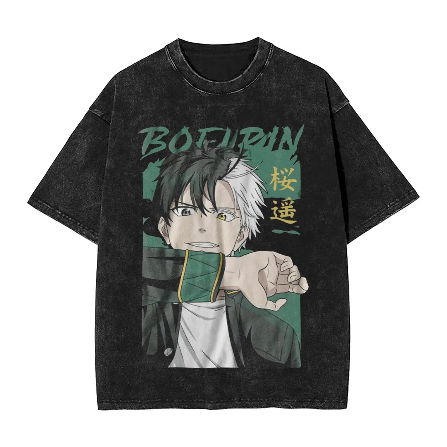 Wind Breaker: Jo Togame Washed T Shirt Novelty Harajuku Oversize Tee T-Shirts 100% Cotton