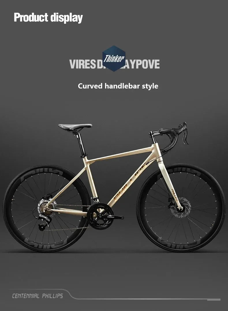 Yowamushi Pedal: 700c Aluminium Alloy Racing Road Bicycles Super light Gravel Road Bickes City Commuting Variable Speed Bicycle 27/30 Speed Bike