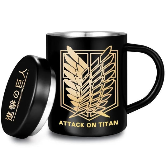 Attack on Titan: peripherals 304 stainless steel mug two-dimensional creative cartoon wings of freedom water cup gift