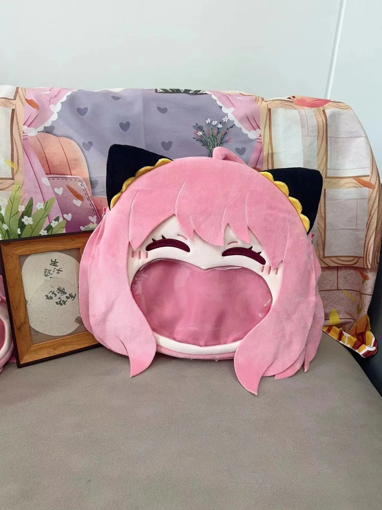 Spy x Family: Character Kawaii Girls Anya Forger Big Face Transparent Backpack Messenger Bag Gifts