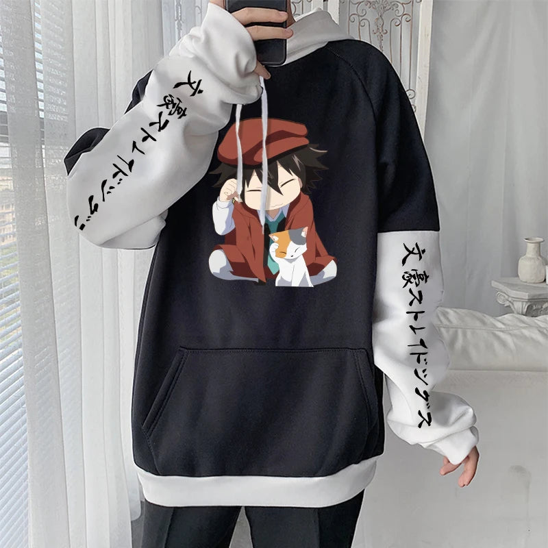 Bungo Stray Dogs: Kawaii Boy Edogawa Rampo Hoodies Harajuku Creative Cartoon Streetwear Long Sleeve Loose Sweatshirt