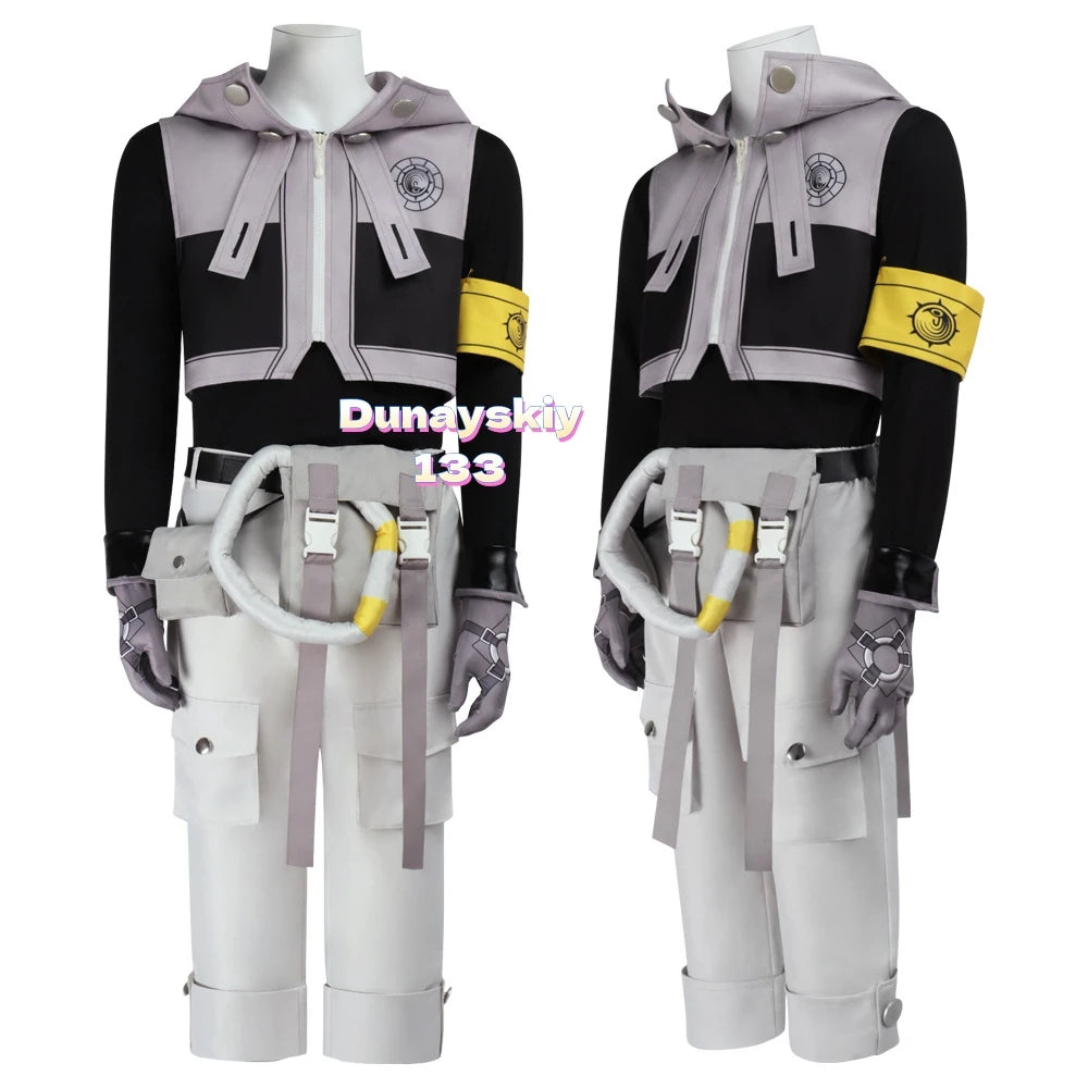 Gachiakuta: Rudo Surebrec Anime Cosplay Costume - Akuta Cleaners Uniform with Hoodie & Gloves, Perfect Props for Halloween