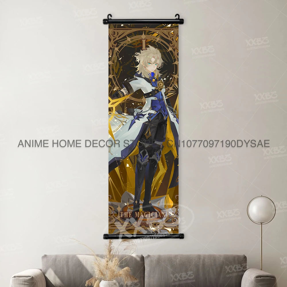 Genshin Impact: Posters Kamizato Ayaka Home Decor Klee Decorative Painting Barbara Scrolls Picture Arataki Itto Wall Artwork Sayu