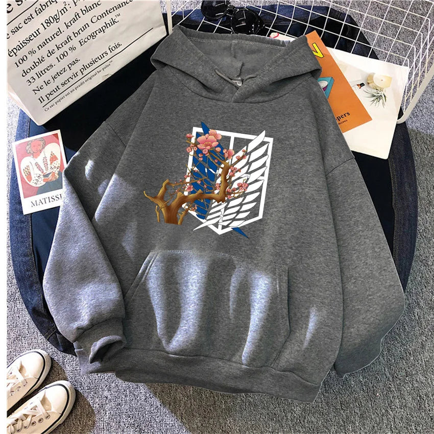 Attack On Titan: Hoodie Levi Graphic Hooded Clothes Autumn Warm Sweatshirt Harajuku Streetwear Tops