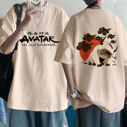 Avatar The Last Airbender: Y2k Shirt Streetwear Appa Yip Casual Tshirt Hip Hop Harajuku Tees Tops Fashion Mange T-shirt Clothes