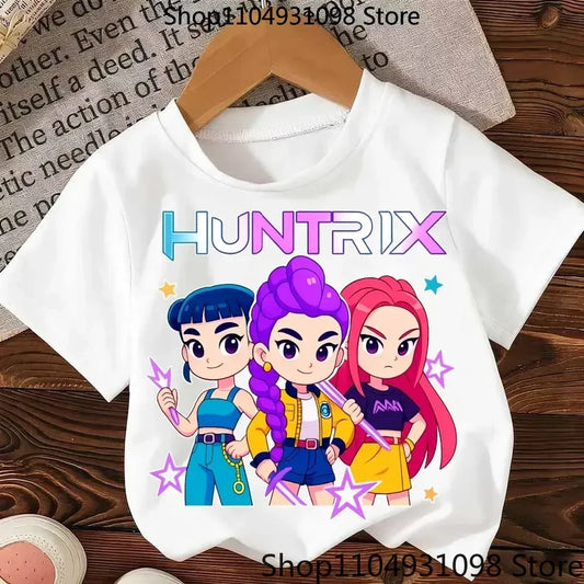KPop Demon Hunters:Hasbro Movie Series Summer Children's Cotton T-Shirt - Boys and Girls - Baby Soft and Cute Top