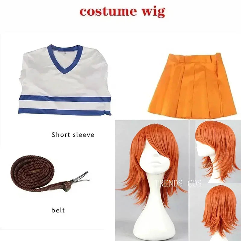 One Piece: Nami Cosplay Costume Halloween COS Japanese Unifrom Outfits Role Play Novelty Women Dress Up Carnival Nami dress