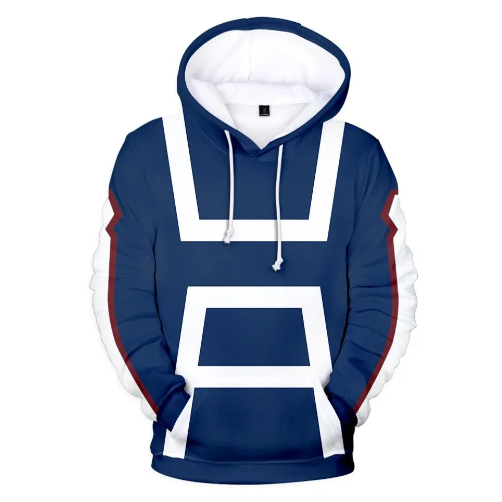 My Hero Academia: Midoriya Izuku All Might Cosplay Costume School Uniform Boku No Hero Academia 3D Print Mens Hoodies Sweatshirts