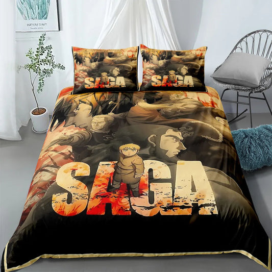 Vinland Saga: Retro Duvet Cover Set King Queen Double Full Twin Single Size Bed Linen Set