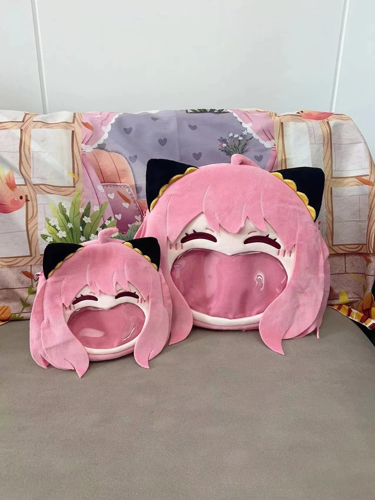 Spy x Family: Character Kawaii Girls Anya Forger Big Face Transparent Backpack Messenger Bag Gifts