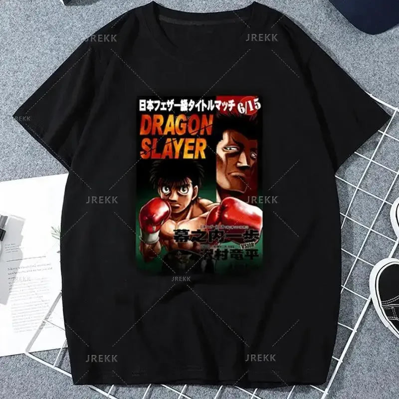 Hajime No Ippo: Kamogawa Boxing Gym T Shirt Makunouchi Takamura Celin KGB Print T Shirt Casual Plus Size T Shirt Women